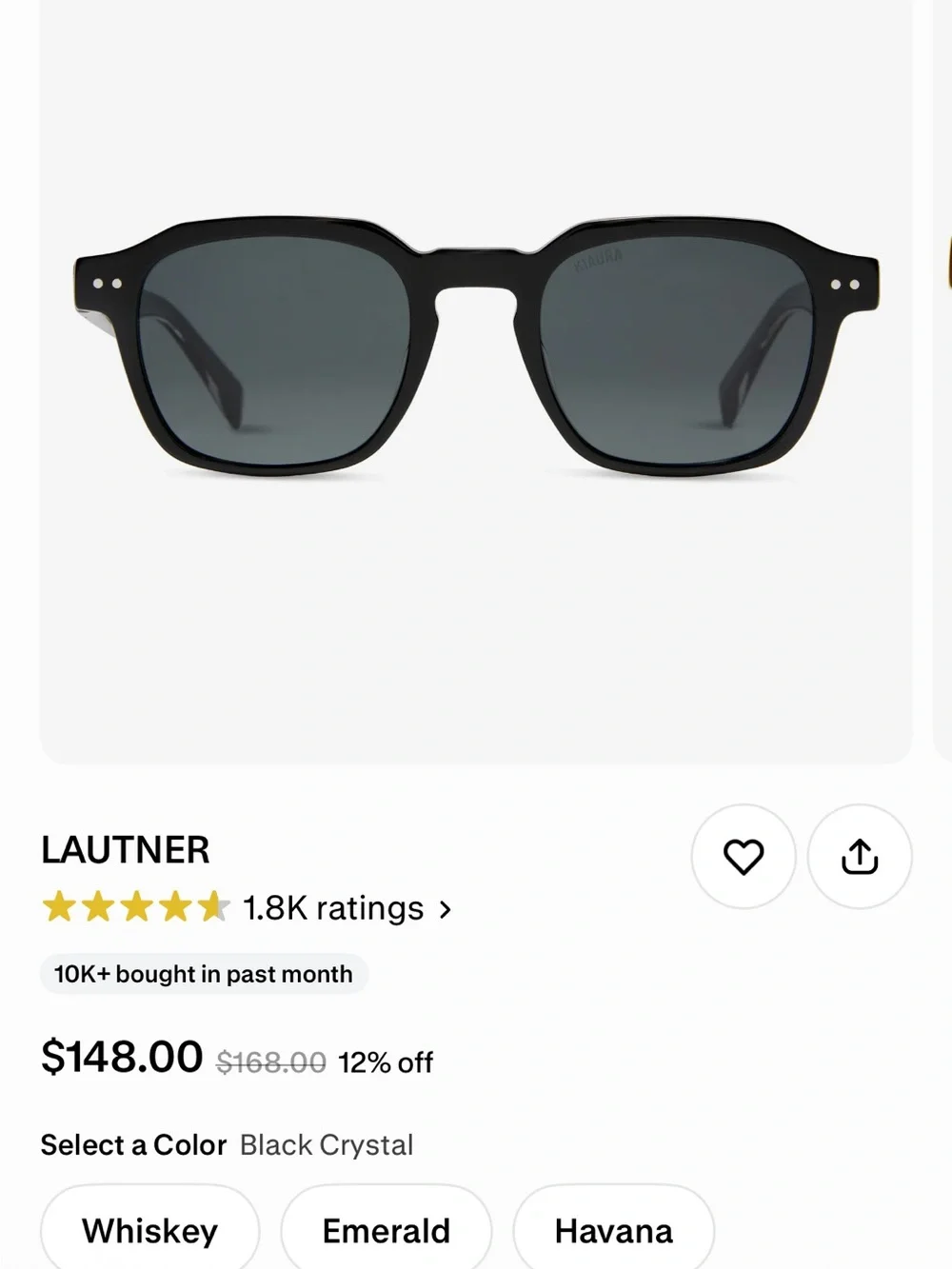 Kiara Black and whiskey sunglasses